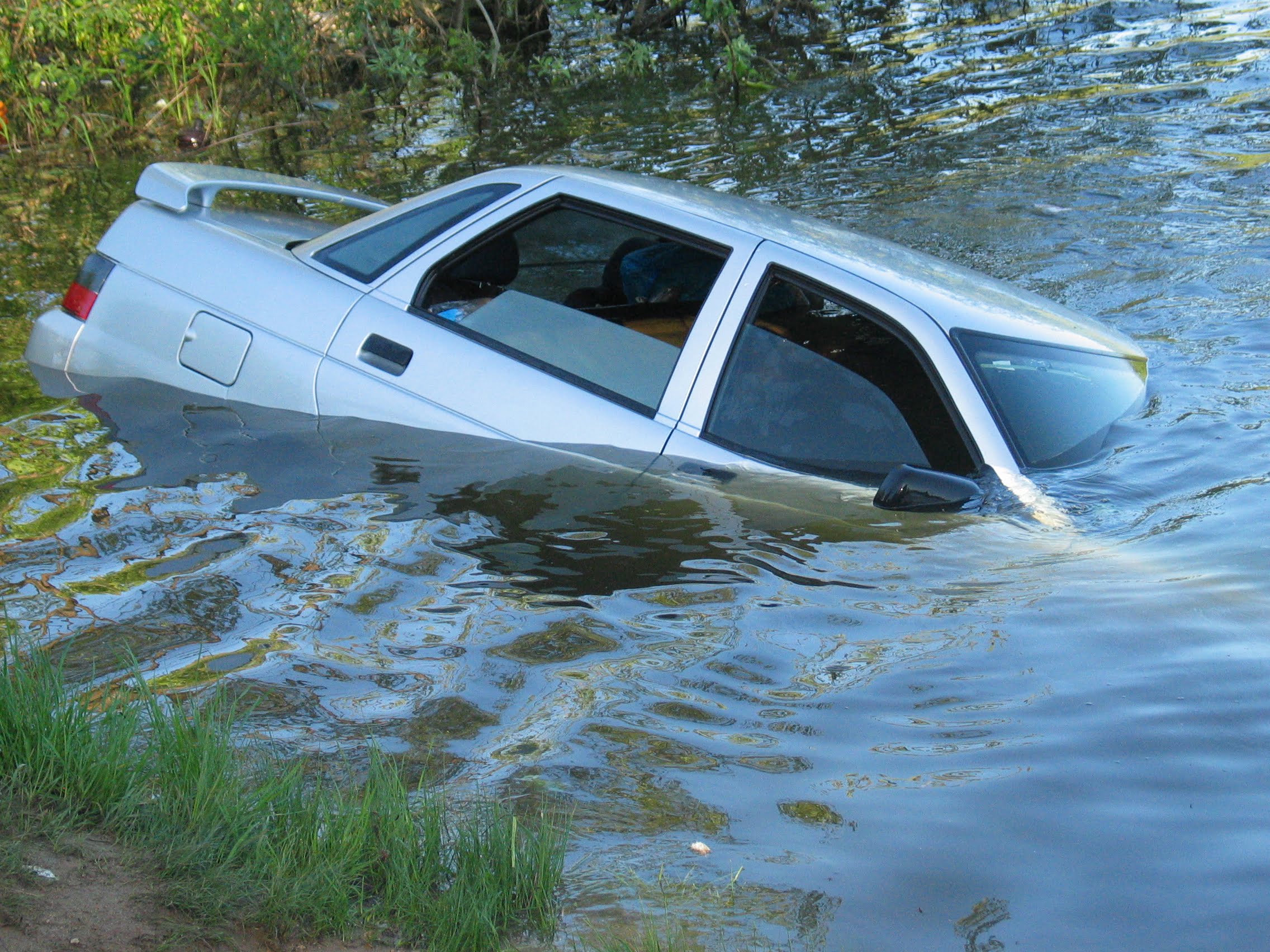 drowned car